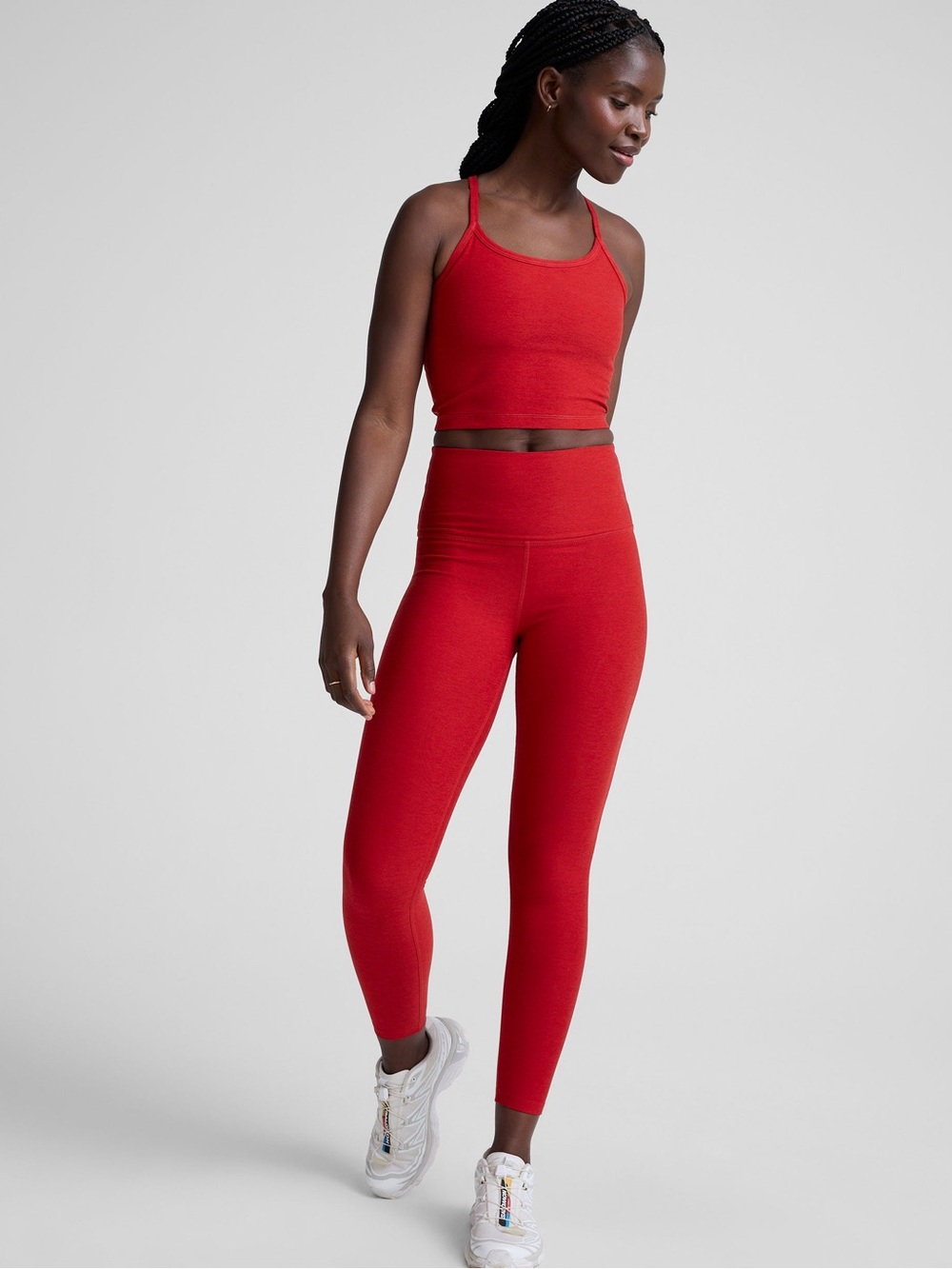 Beyond Yoga - Vibrant Red High-Rise Leggings Spacedye - Size XS